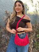 Bolsa Boho com Franjas - Modelo Compacto e Estiloso