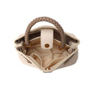 Bolsa Tote Floater Bege Alça Dupla Couro Legítimo