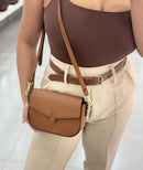 Bolsa Tiracolo Compacta com Fecho Frontal Embutido