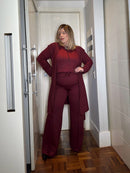 Conjunto Calça + blusa + trench coat