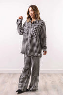 Conjunto Feminino Tweed Calça e Max Camisa